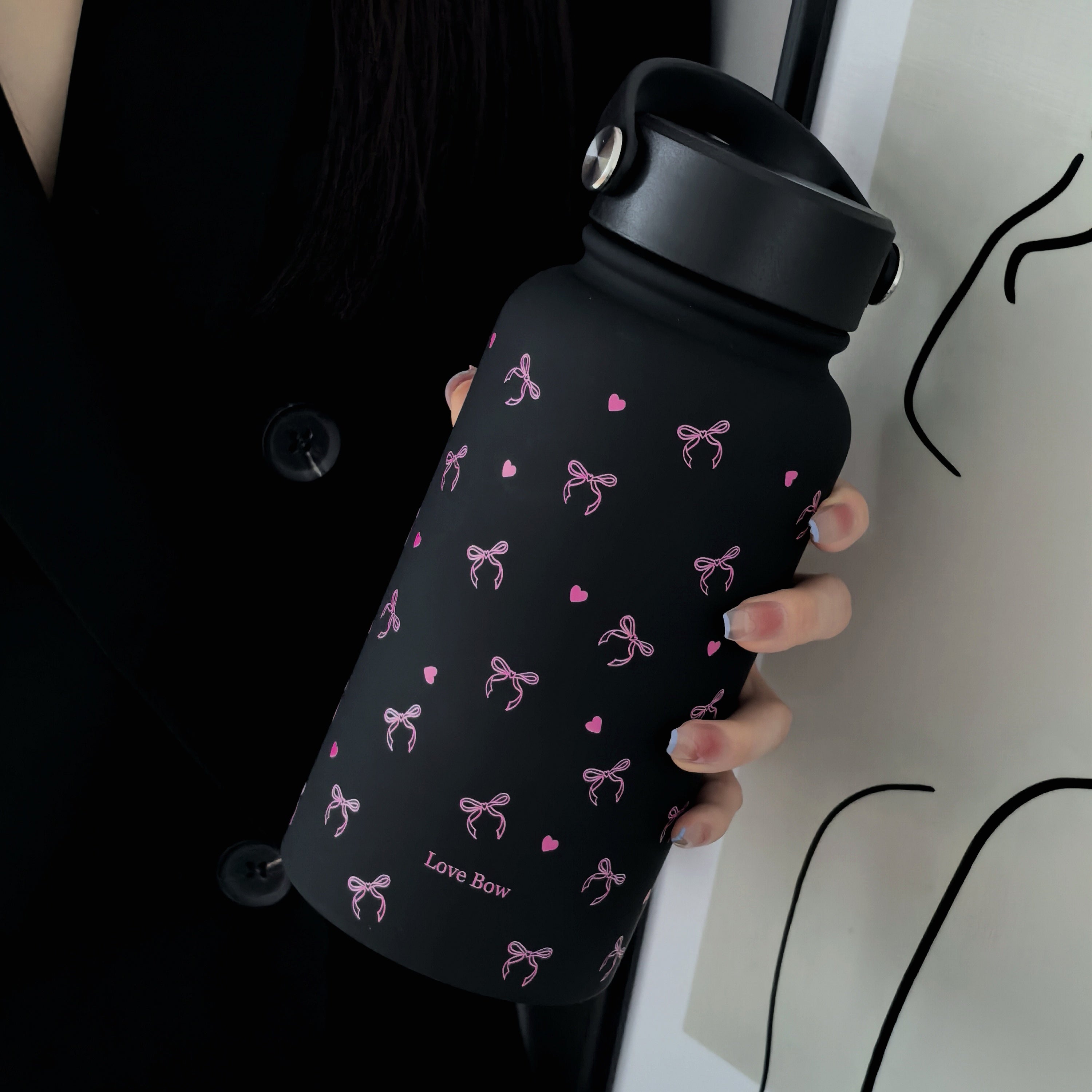 22oz 650ml Insulated Stainless Steel Water Bottle - Sports Water Bottles with Silicone Coating, Double-Wall Thermal Insulation, Leak-Proof Design, Carrying Handle, and Thermal Coffee Cup Function - Ideal for Outdoor Enthusias